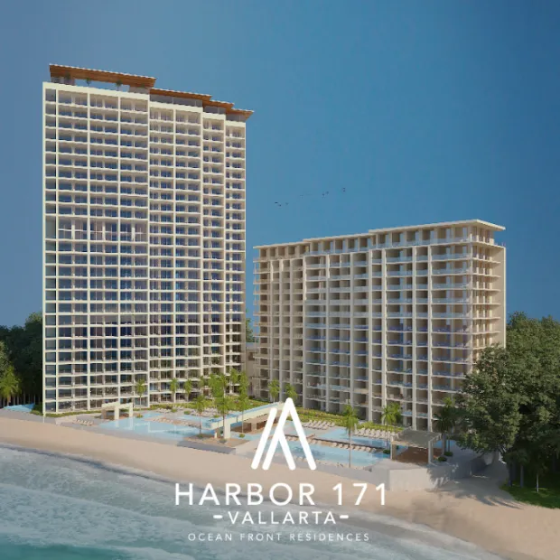 A rendering of the luxury real estate condos in Puerto Vallarta, perfect for investment specialists.