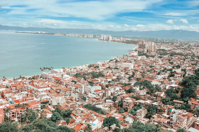 Aerial view of Puerto Vallarta, Mexico for Real Estate Agency.